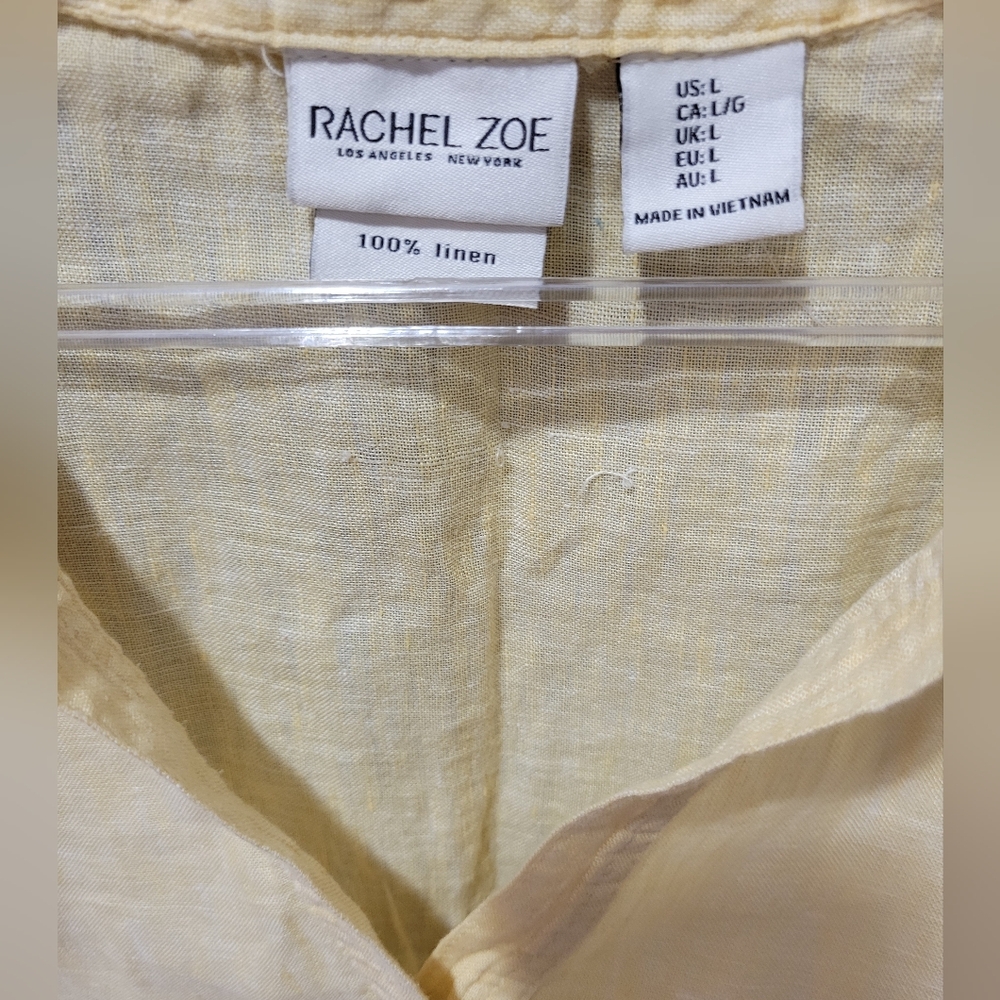 Rachel Zoe Light Yellow Button Down Shirt - Picture 2 of 3